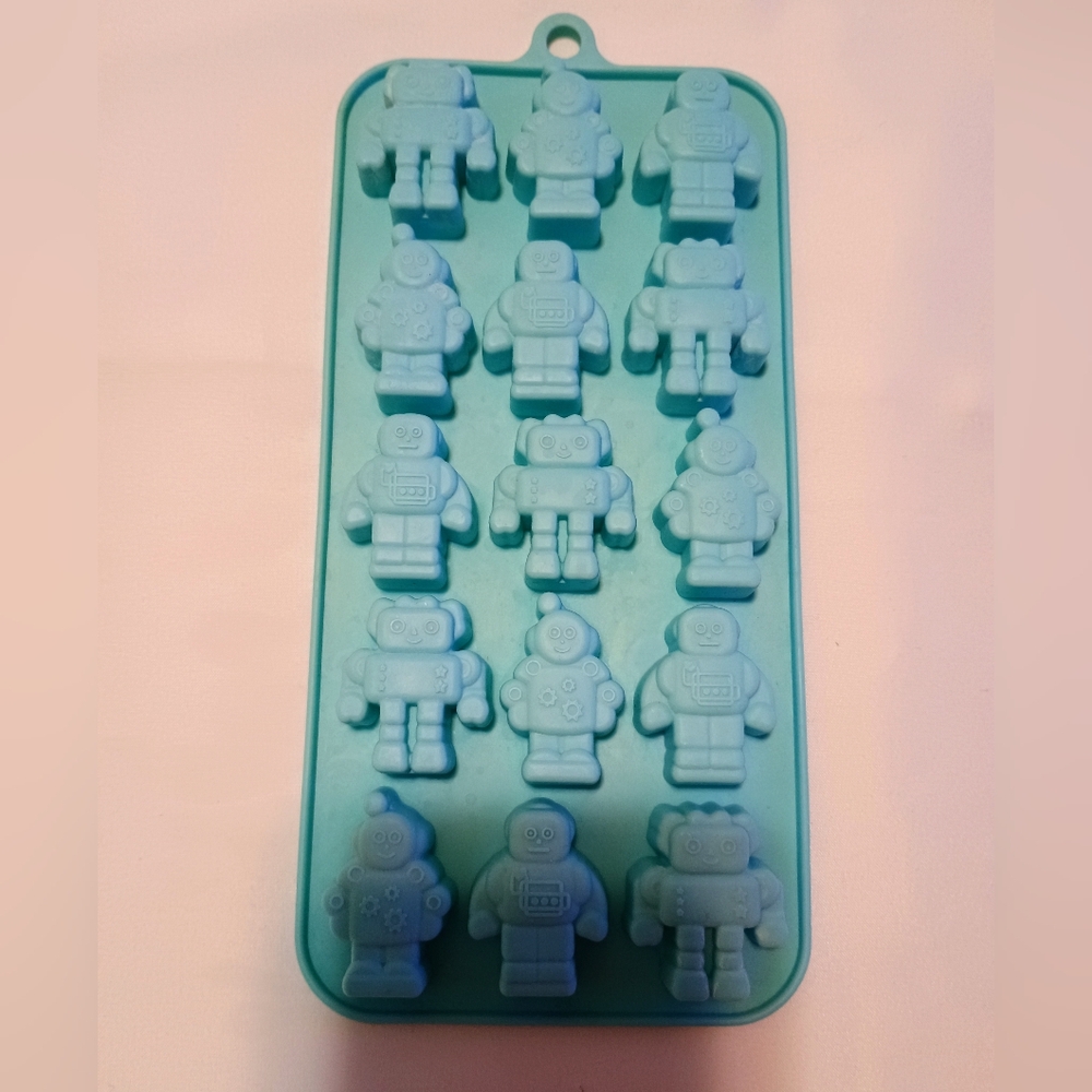 Blue Robot Silicone Mold for Kids